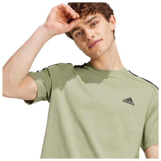 Adidas Ανδρική κοντομάνικη μπλούζα Essentials Single Jersey 3-Stripes Tee